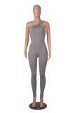 Quick-Drying Ribbed Yoga Jumpsuit One-Piece Sleeveless Stretch Tight Fitting Romper