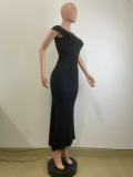 Women's Spring And Autumn Fashion Sexy Hollow Low Back Slim Bodycon Dress
