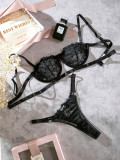 Women lace See-Through Sexy Lingerie two-piece set