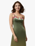 Women suspender lace satin French Bodycon dress