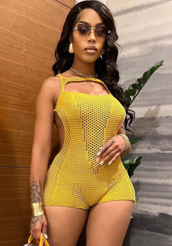 Women Casual Sleeveless knitting Jumpsuit