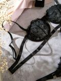 Women lace See-Through Sexy Lingerie two-piece set