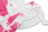 Women summer sexy ruffled tie-dye print dress