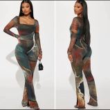 Women Sexy Mesh Jumpsuit