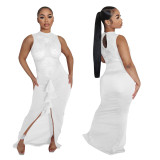 Women Sexy See-Through Lace Patchwork Mermaid Dress