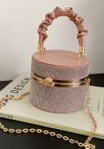 Women Sparkling Diamond Bucket Bag Pleated Chain Shoulder Bag Women Sparkling Diamond Bucket Bag Pleated Chain Shoulder Bag
