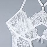 Women pearl strip lace sexy suspender lingerie