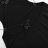 Women Sexy Backless Bow Dress
