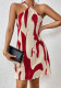 Women Sleeveless Printed Halter Neck Dress