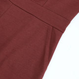 Women Slash Shoulder Solid Summer Jumpsuit
