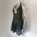 Women Summer Hollow Sexy Lace Holidays Knitting Dress