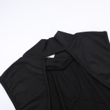 Women Sexy Backless Bow Dress