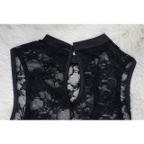 Women Sexy See-Through Lace Patchwork Mermaid Dress