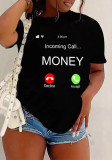 Women Letter Print Round Neck T-Shirt