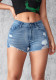 Women Stretch Ripped Denim Shorts