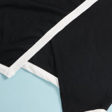Women Sexy Turndown Collar Short Sleeve Top and Skirt Two-piece Set