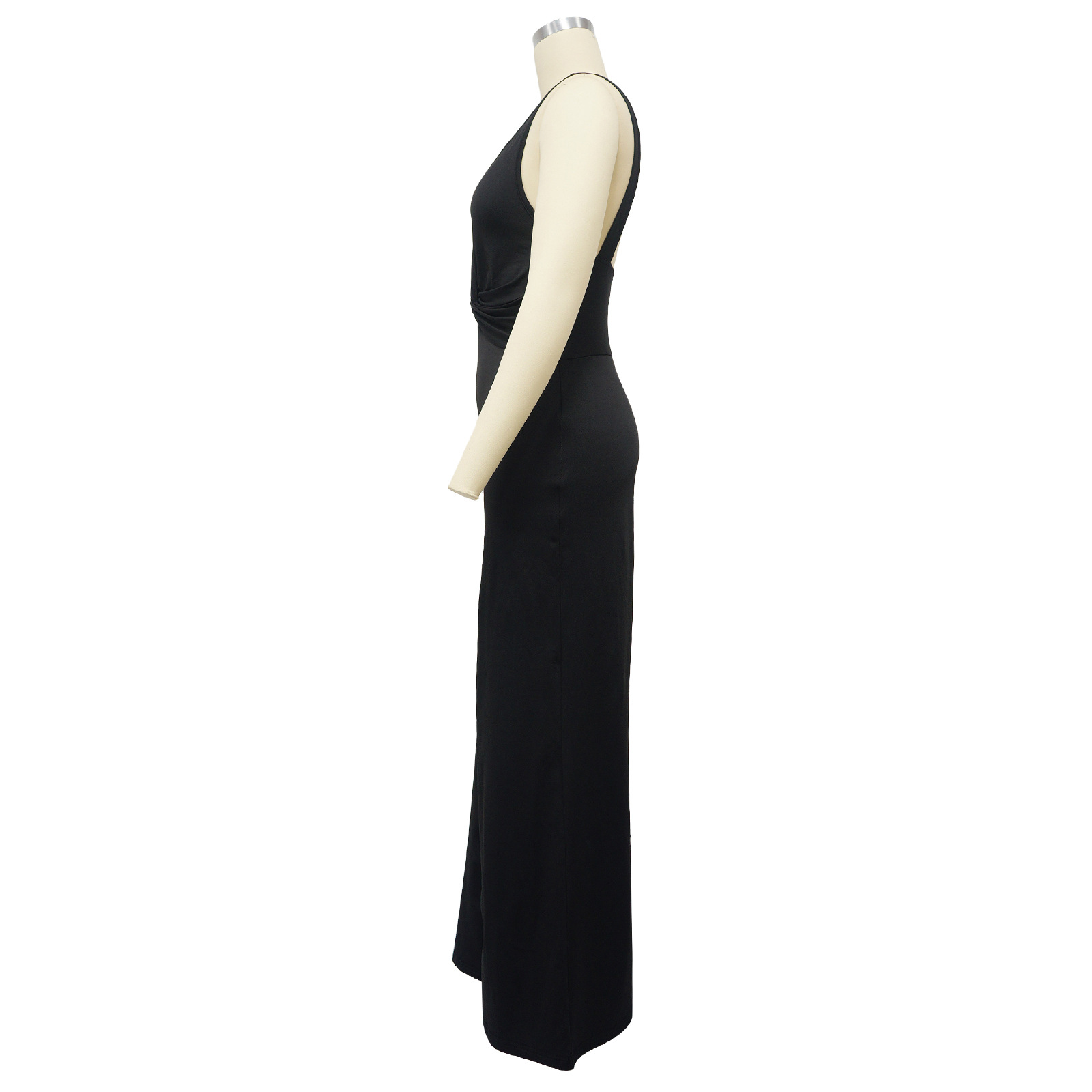 Deep V Low Back Sleeveless Jumpsuit for Clubwear