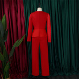 Long Sleeve Chic Mesh Patchwork Beading Slim Fit Formal Party Plus Size Jumpsuit