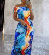 Sexy Off Shoulder Printed Bodycon Dress Sexy Off Shoulder Printed Bodycon Dress