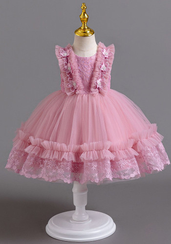 Girls children's dress lace tutu princess dress