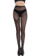 Women butterfly long suspender jacquard fishnet stockings