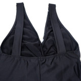 Women's Sexy Deep V Low Back Sleeveless Jumpsuit