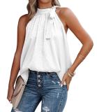Women's Spring Summer Satin Print Sleeveless Vest