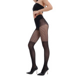 Women line hollow jacquard fishnet stockings