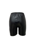 Women's Spring Summer Sexy Fashion Casual Leather Shorts
