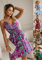 Women floral suspender dress Women floral suspender dress