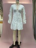 Summer Women embroidered sexy lace dress