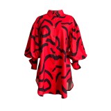 Women's Chic Loose Printed Fashion Shirt Dress