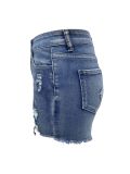 Women Stretch Ripped Denim Shorts