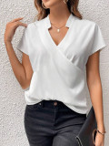 Fashion Casual Summer Slim Solid Color Short-Sleeved Tops T-Shirt