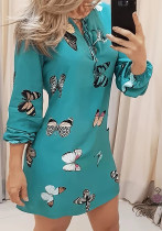 Fashion Print Long Sleeve Casual Dress Fashion Print Long Sleeve Casual Dress