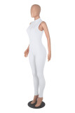 Women stretch zipper Jumpsuit