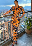 Women V Neck Puff Sleeve Chic Tie Casual Jumpsuit