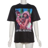 Women Summer Short Sleeve Printed T-Shirt