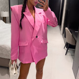 Women Loose Casual Long Sleeve Blazer Jacket