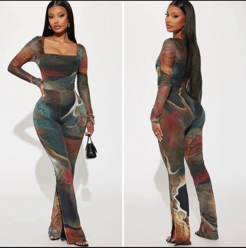 Women Sexy Mesh Jumpsuit