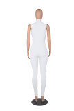 Women stretch zipper Jumpsuit