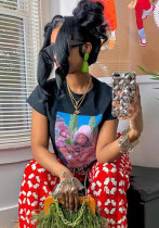 Women Summer Short Sleeve Printed T-Shirt