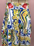 Women Sexy Chic Suspender Printed Top And Beach Skirt Two-Piece