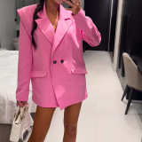 Women Loose Casual Long Sleeve Blazer Jacket