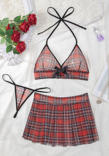 Sexy Plaid Lingerie Student Cosplay Sexy Uniform