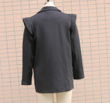 Women Loose Casual Long Sleeve Blazer Jacket