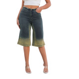 Mid-Waist Straight Elastic Loose  Denim Pants