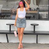 Women Summer Sexy Bodycon Denim Mini Skirt