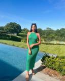 Women Halter Neck Backless Sleeveless Beach Bohemian Hollow Dress