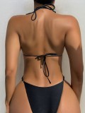 Two Pieces Triangle Tie Bikini Swimsuit